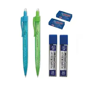 Faber Castell Tri Click Versatil Kalem 0.7 Mm 2 Adet 0.7 Mm Uç 2 Adet Sınav Silgi 2 Adet